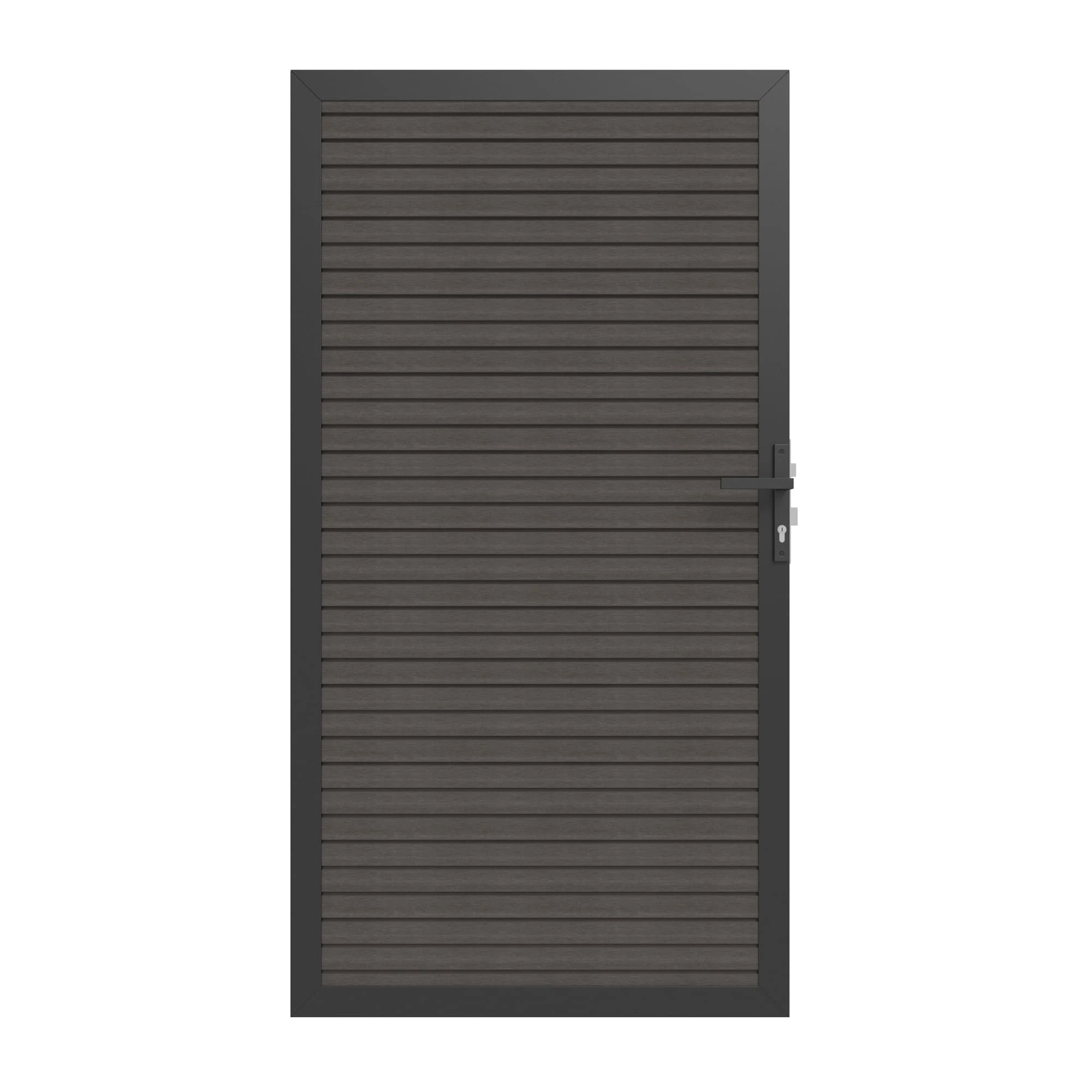 Composiet Deur Aluminium Frame Horizontaal Triple Profiel 100 x 195 cm Silver Gray - Afbeelding 1